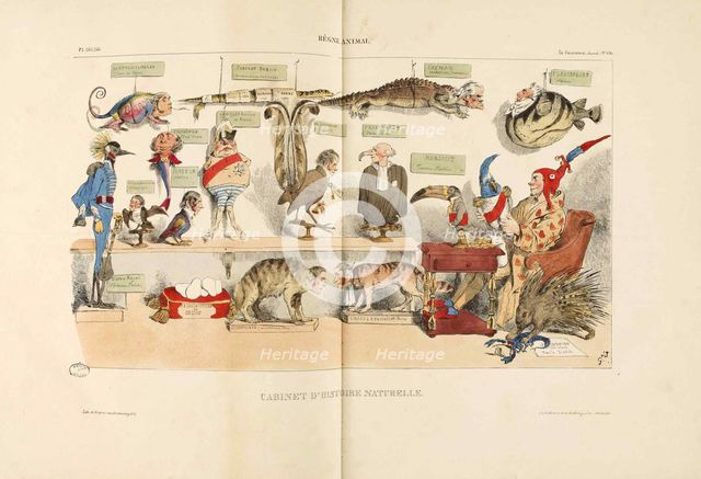 Règne animal (Animal Kingdom). From "La Caricature", 1833. Creator: Grandville, Jean-Jacques (1803-1847).
