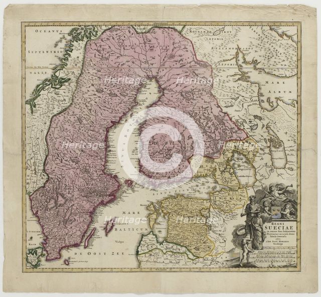 Regni Sueciae, ca 1730. Artist: Homann, Johann Baptist (1663-1724)