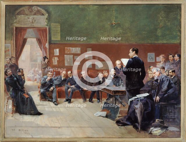 Rehearsal of the Serenade by Jean Jullien, at the Theatre Libre, 1889. Creator: Henri Patrice Dillon.