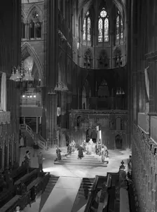 Rehearsal for a passion play, Westminster Abbey, London, c1955. Creator: Arthur Charles Kirby Ware