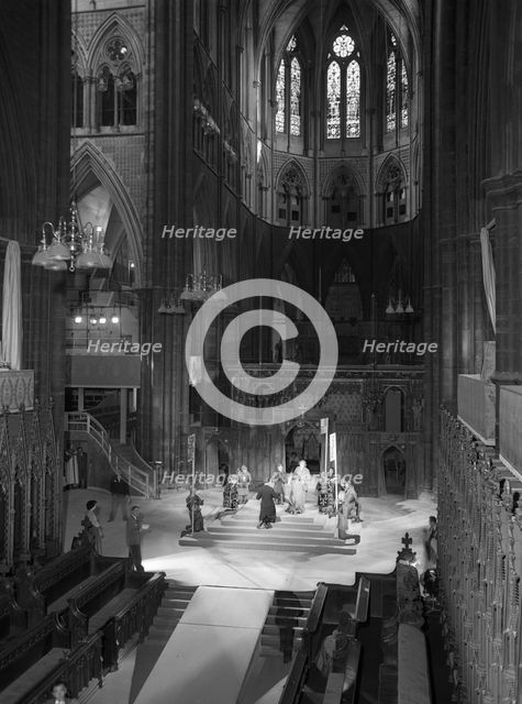 Rehearsal for a passion play, Westminster Abbey, London, c1955.  Creator: Arthur Charles Kirby Ware.