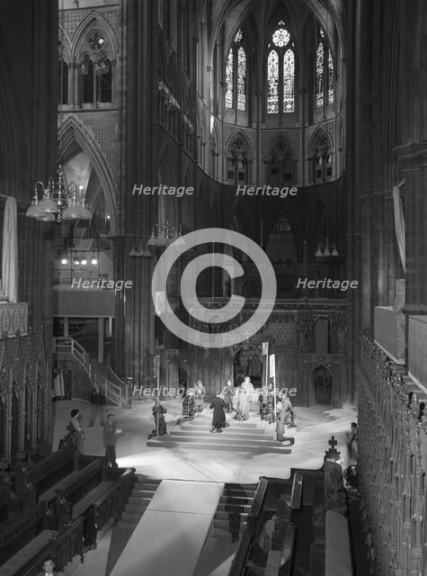 Rehearsal for a passion play, Westminster Abbey, London, c1955.  Creator: Arthur Charles Kirby Ware.