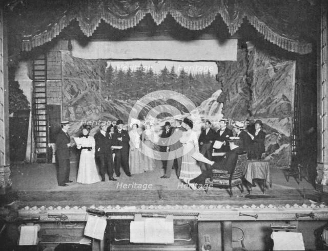 Rehearsing a play in ordinary dress, London, c1901 (1901). Artist: Unknown.