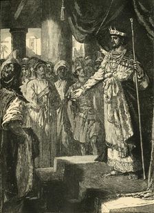 Rehoboam Accepting the Advice of the Young Men 1890. Creator: Unknown