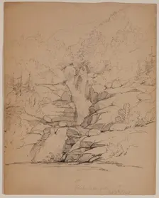 Reichenbach Falls, October 7th, 1840. Creator: John William Casilear