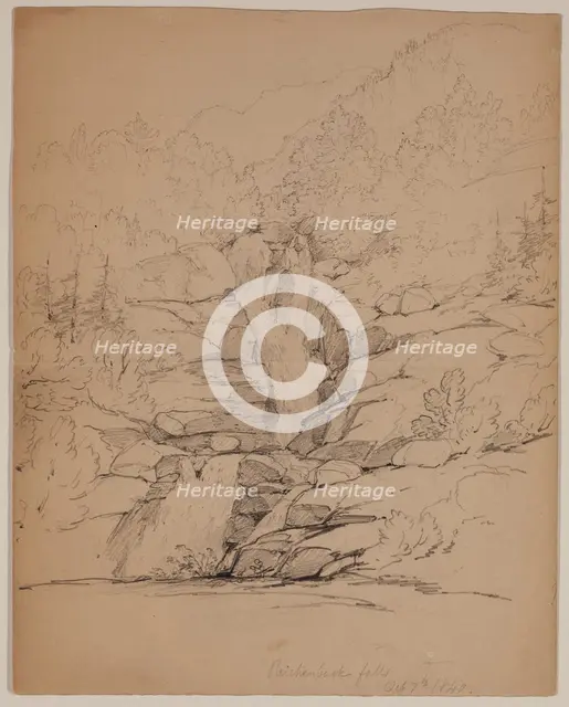 Reichenbach Falls, October 7th, 1840. Creator: John William Casilear.