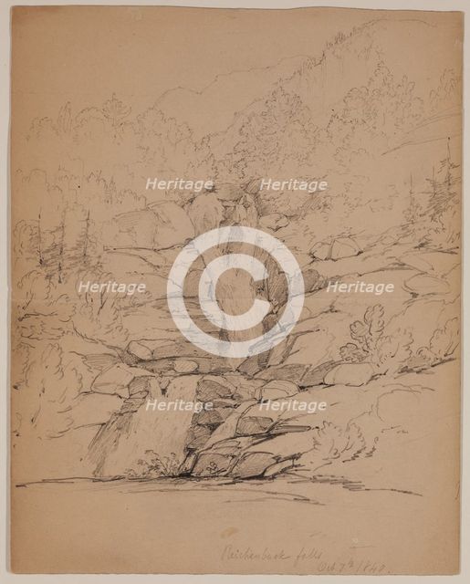 Reichenbach Falls, October 7th, 1840. Creator: John William Casilear.