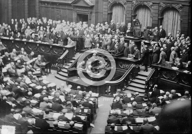 Reichstag in session, between c1915 and c1920. Creator: Bain News Service.