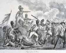 Reign of Charles IV (1748-1819), taking of Roses (Girona) by the French on 3rd February 1795, eng…