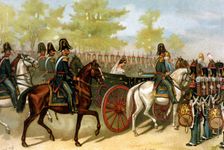 Reign of Isabella II (1833 - 1868), review of the troops and the National Militia in Madrid, 1865