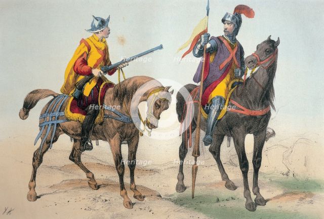 Reign of Philip III. Cavalry, 1603. Company of General Captain personal guard: arquebussier and w…