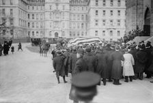 Reid funeral leaving cathedral, 1913. Creator: Bain News Service
