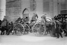 Reid funeral leaving cathedral, 1913. Creator: Bain News Service