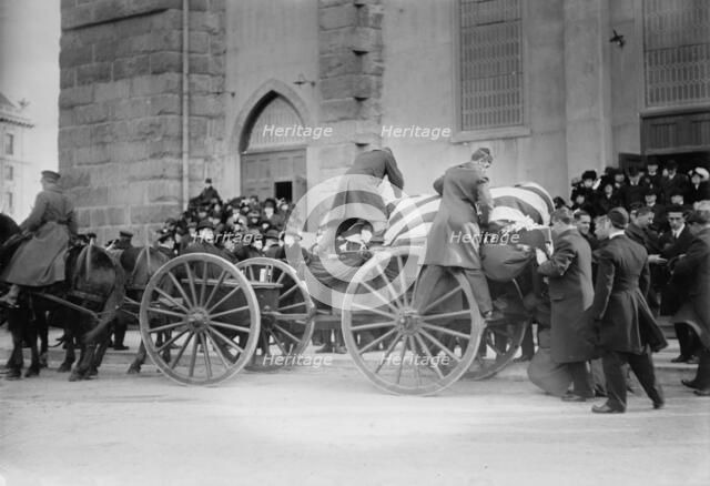 Reid funeral leaving cathedral, 1913. Creator: Bain News Service.