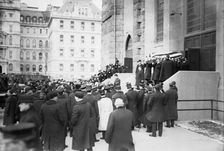 Reid Funeral - leaving the Cathedral, 1913. Creator: Bain News Service