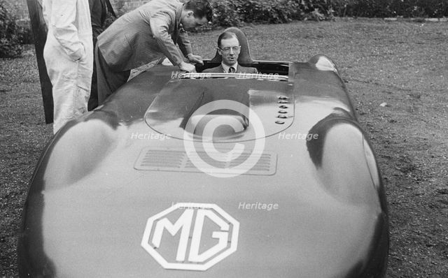 Reid Railton in MG EX135. Creator: Unknown.