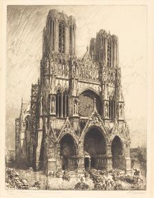 Reims Cathedral (Cathedrale de Reims), 1911. Creator: Auguste Lepere