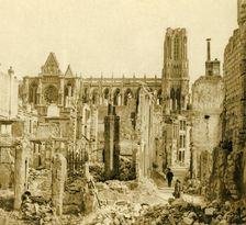 Reims Cathedral, Reims, northern France, c1914-c1918