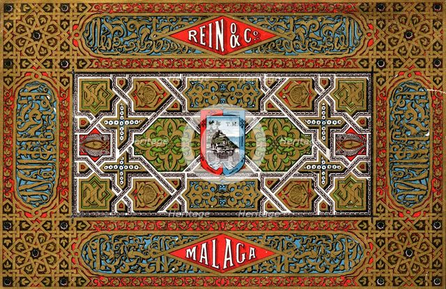 Rein & Co Malaga wine, 19th century. Artist: Unknown
