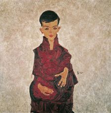 Reinerbub (portrait of Herbert Reiner), 1910. Creator: Egon Schiele