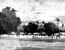 Reinforcements for Uganda: arrival of an Indian Contingent at Mombasa - 27th Bombay Infantry, 1898. Creator: George Montbard