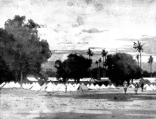Reinforcements for Uganda: arrival of an Indian Contingent at Mombasa - 27th Bombay Infantry, 1898. Creator: George Montbard