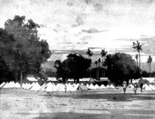Reinforcements for Uganda: arrival of an Indian Contingent at Mombasa - 27th Bombay Infantry, 1898. Creator: George Montbard