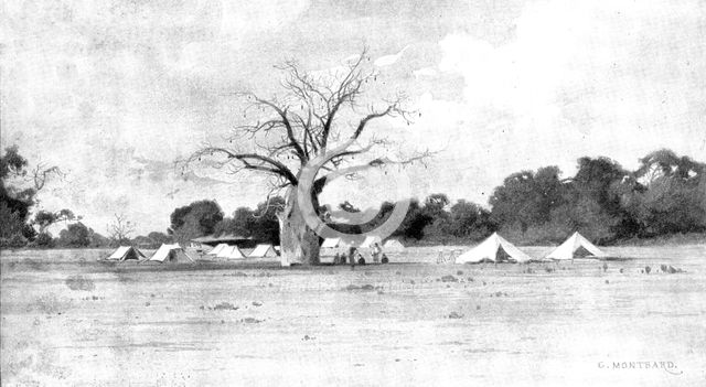 Reinforcements for Uganda: arrival of an Indian Contingent at Mombasa - the officers' camp..., 1898. Creator: George Montbard.