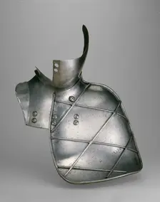 Reinforcing Bevor and Grandguard for the Joust, Augsburg, c. 1560. Creator: Unknown
