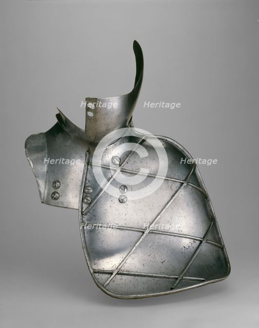Reinforcing Bevor and Grandguard for the Joust, Augsburg, c. 1560. Creator: Unknown.
