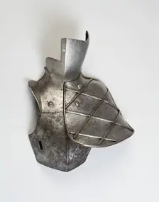 Reinforcing Breastplate Bevor, and Grandguard for the Joust, Augsburg, c. 1560. Creator: Unknown