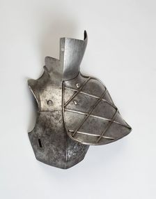 Reinforcing Breastplate Bevor, and Grandguard for the Joust, Augsburg, c. 1560. Creator: Unknown