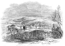 Reinhardtsbrunn, Gotha - from His Royal Highness Prince Albert's drawing, 1845. Creator: W. J. Linton