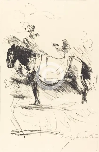 Reitpferd (Riding-Horse), 1916. Creator: Lovis Corinth.