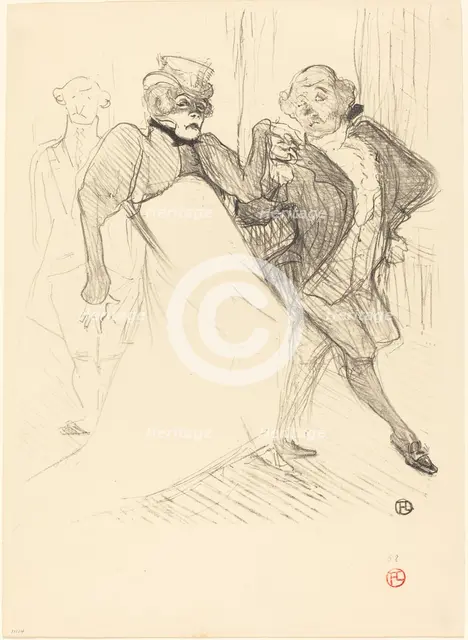 Rejane and Galipaux in "Madame Sans-Gêne" (Réjane et Galipaux dans "Madame...), 1894. Creator: Henri de Toulouse-Lautrec.