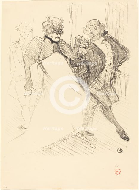 Rejane and Galipaux in "Madame Sans-Gêne" (Réjane et Galipaux dans "Madame...), 1894. Creator: Henri de Toulouse-Lautrec.
