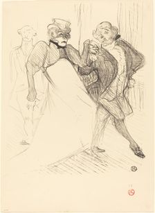 Rejane and Galipaux in "Madame Sans-Gêne" (Réjane et Galipaux dans "Madame...), 1894. Creator: Henri de Toulouse-Lautrec