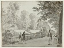 Relais, Avenue des Champs-Élysées, Paris (recto); Scene from the Life of Odysseus (verso), 1812. Creator: CW Eckersberg