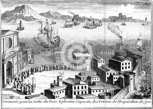 Release of Father Ephraim de Nevers from the prisons of the Inquisition, Goa, c1650 (1759). Artist: Unknown