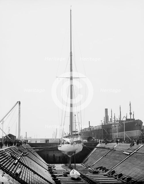 Reliance in dry dock, 1903. Creator: Unknown.