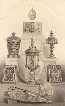 Relics Associated with Queen Elizabeth 1886. Artist: William Home Lizars