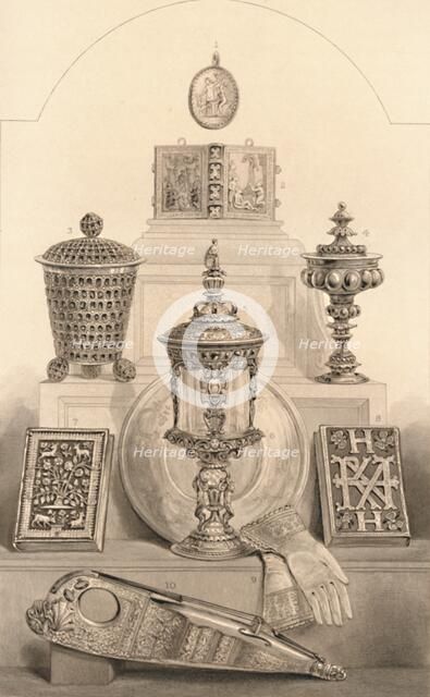 'Relics Associated with Queen Elizabeth', 1886. Artist: William Home Lizars.