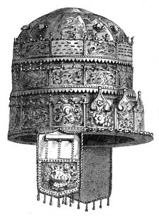 Relics from Abyssinia: golden triple crown of the Abuna, 1868. Creator: Unknown