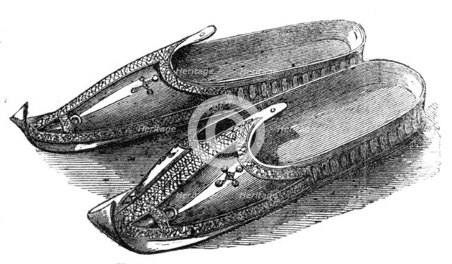 Relics from Abyssinia: silver slippers of the Abuna, 1868. Creator: Unknown.