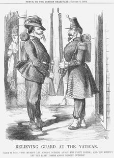 Relieving Guard at The Vatican 1864. Creator: John Tenniel