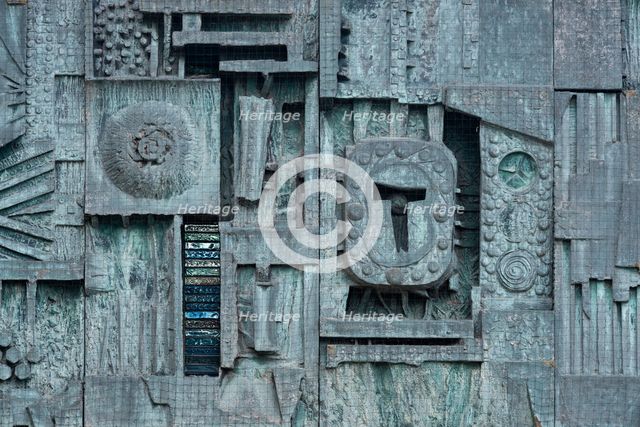 Relief mural by William Mitchell, County Hall, Saint Anne's Crescent, Lewes, East Sussex, 2014. Artist: Steven Baker.