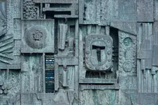 Relief mural by William Mitchell, County Hall, Saint Anne's Crescent, Lewes, East Sussex, 2014. Artist: Steven Baker