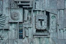 Relief mural by William Mitchell, County Hall, Saint Anne's Crescent, Lewes, East Sussex, 2014. Artist: Steven Baker