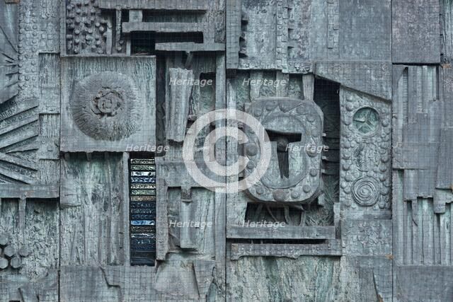 Relief mural by William Mitchell, County Hall, Saint Anne's Crescent, Lewes, East Sussex, 2014. Artist: Steven Baker.