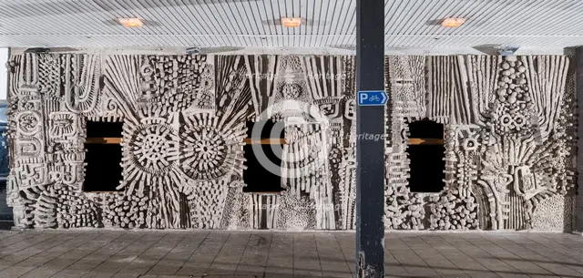 Relief mural by William Mitchell, Bull Yard, Coventry, West Midlands, 2014. Artist: Steven Baker.